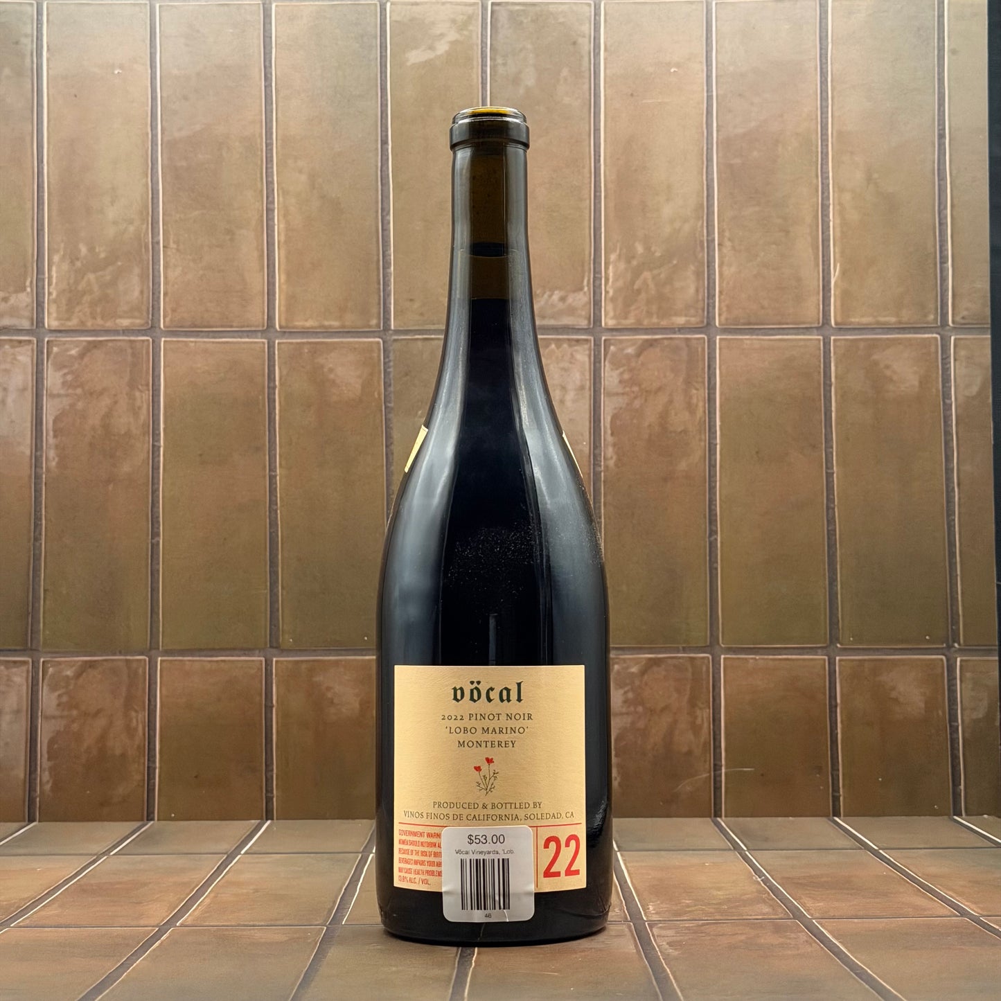 Vöcal Vineyards, 'Lobo Marino' Santa Lucia Highlands, Monterey County, California, Pinot Noir, 2022