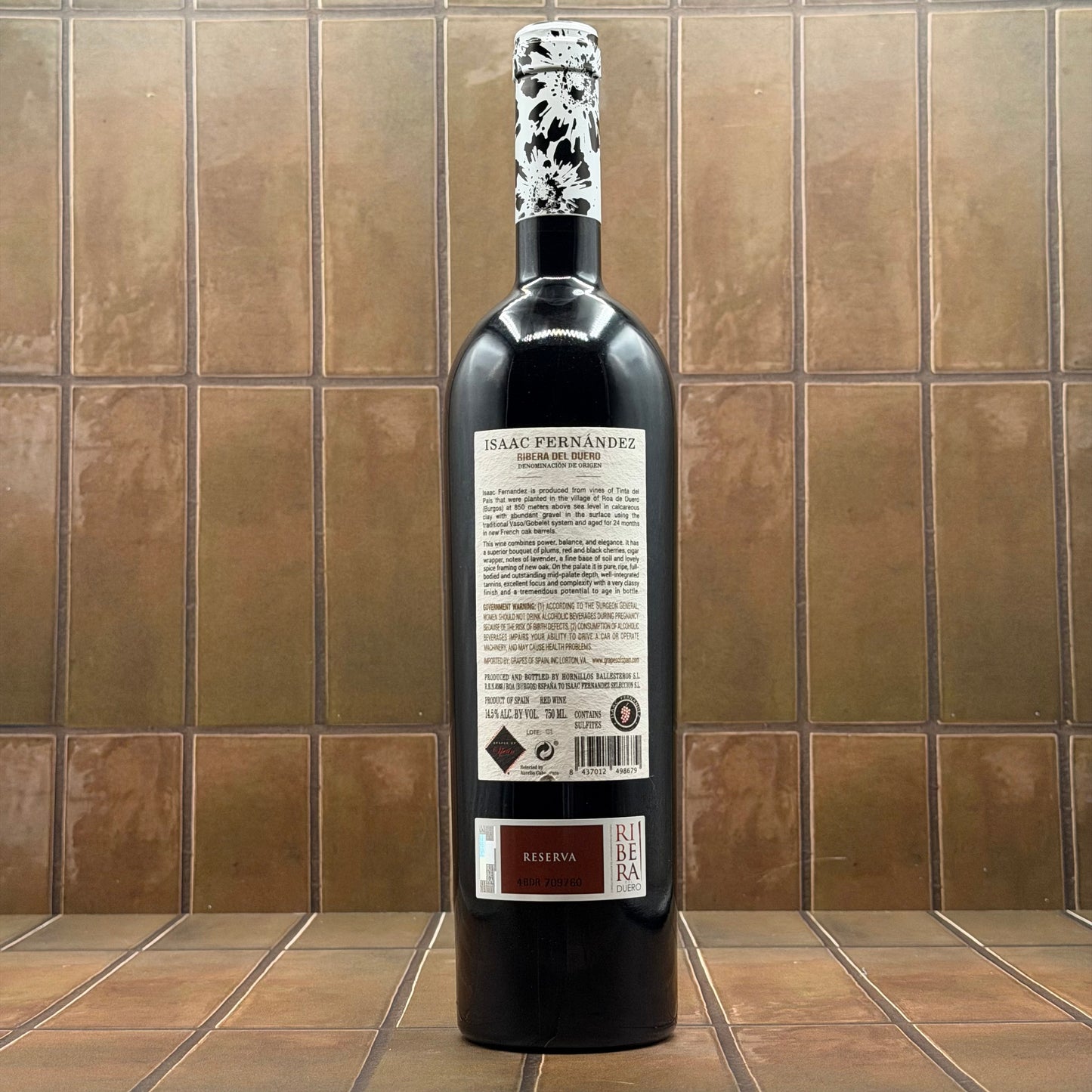 Isaac Fernandez, 'Riserva', Ribera del Duero, Spain, Tempranillo, 2019