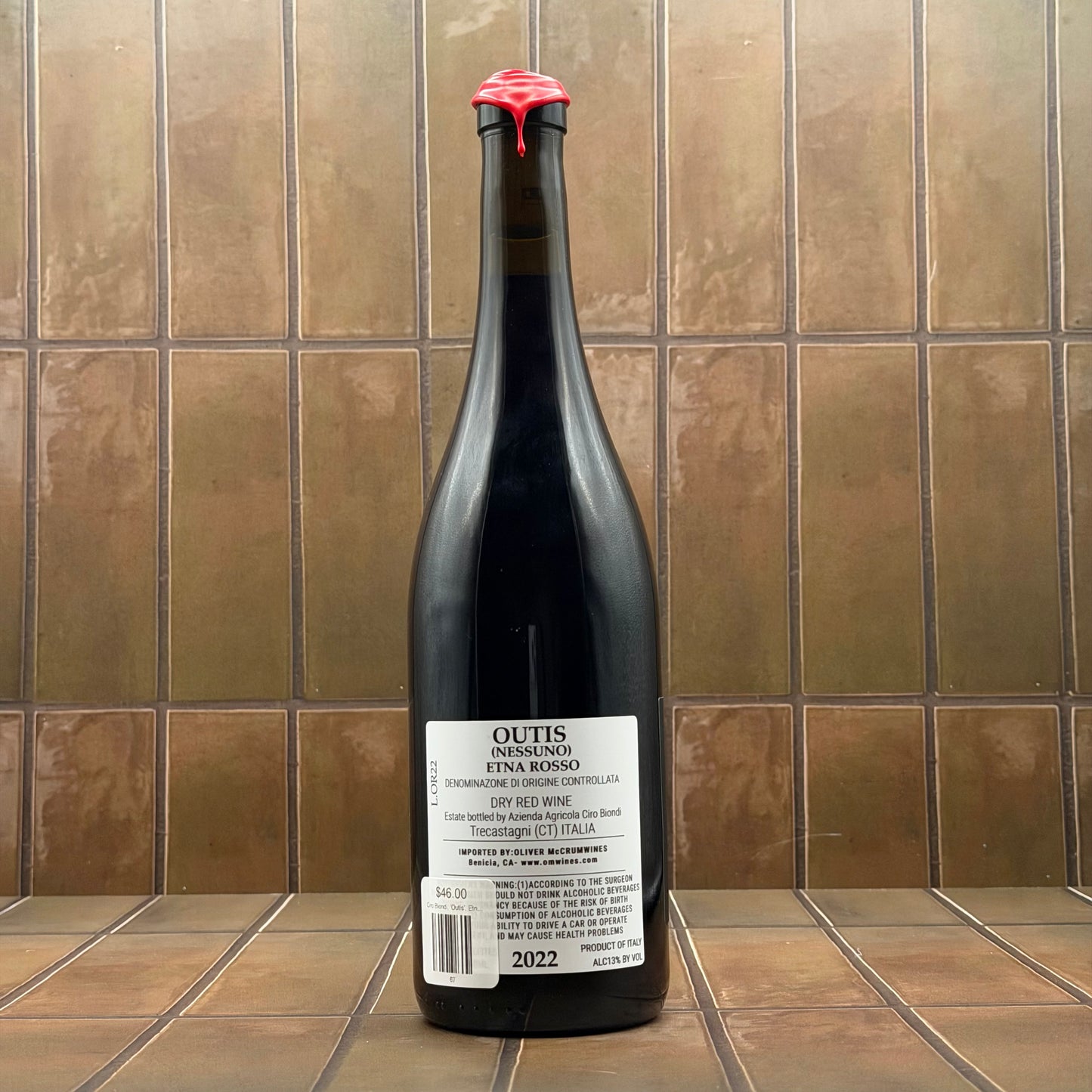Ciro Biondi, 'Outis', Etna Rosso, Sicily, Italy, Nerello Mascalesse, 2022