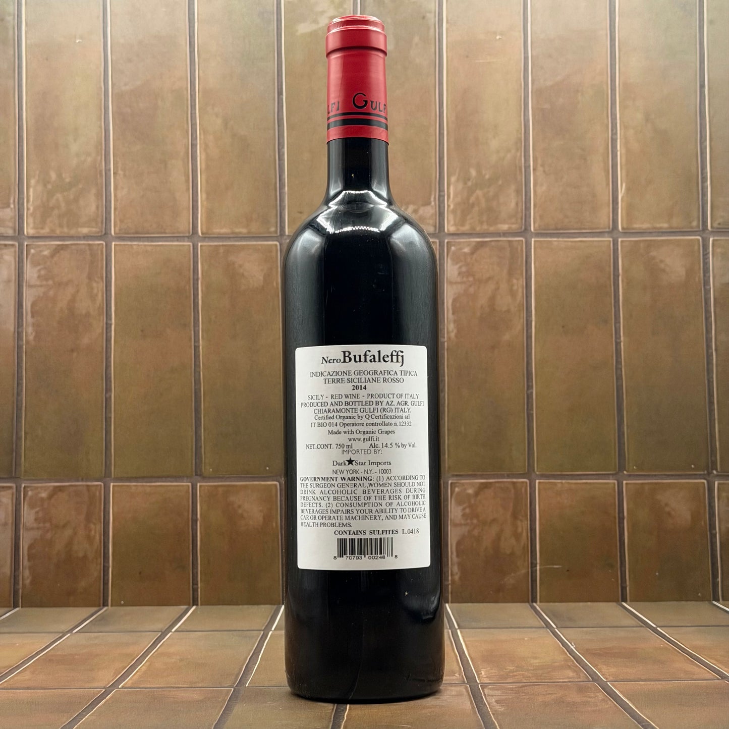 Gulfi, 'Bufaleffj' Sicily, Italy, Nero D'Avola 2014