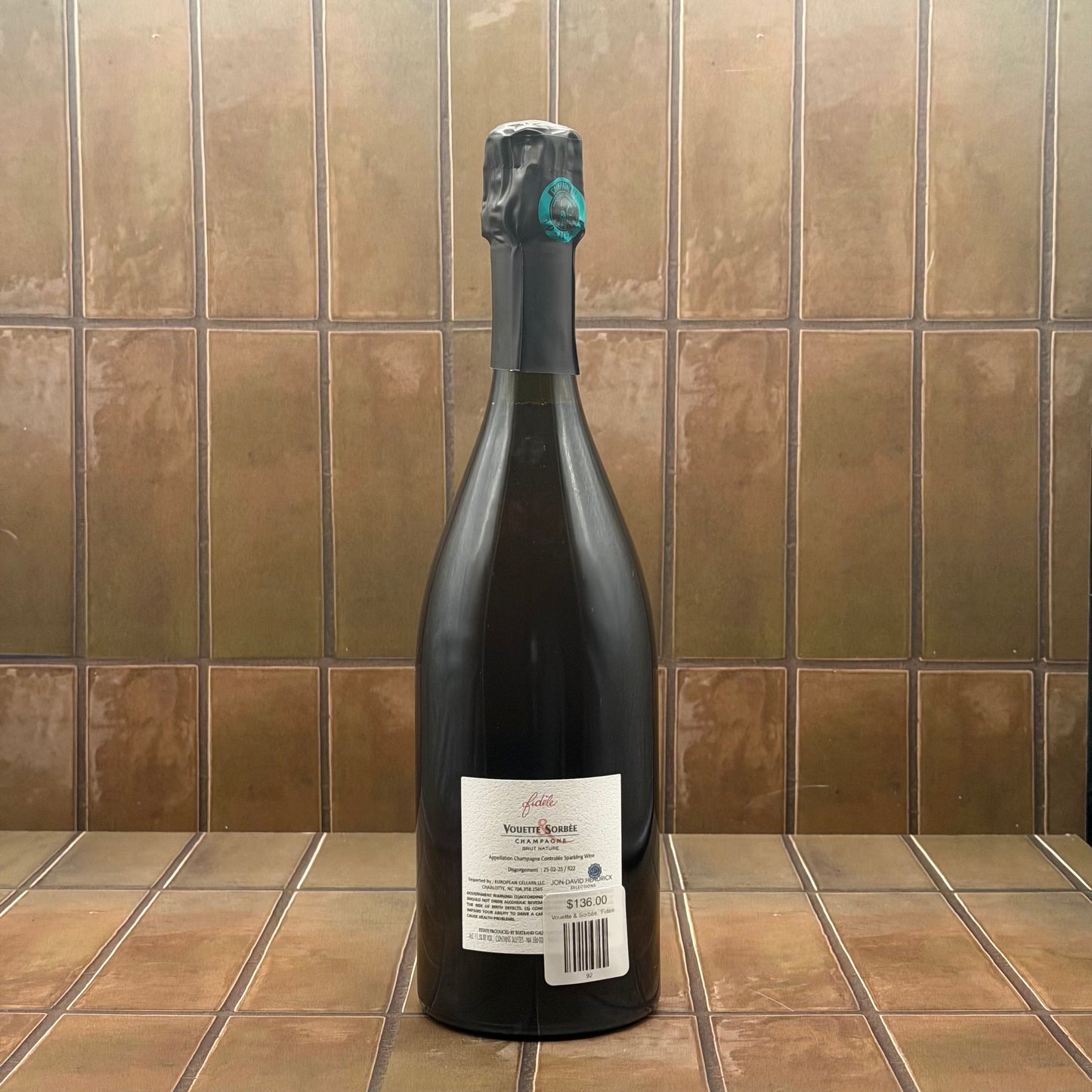 Vouette & Sorbée, 'Fidele,' Brut Nature, Champagne, France, Pinot Noir, NV