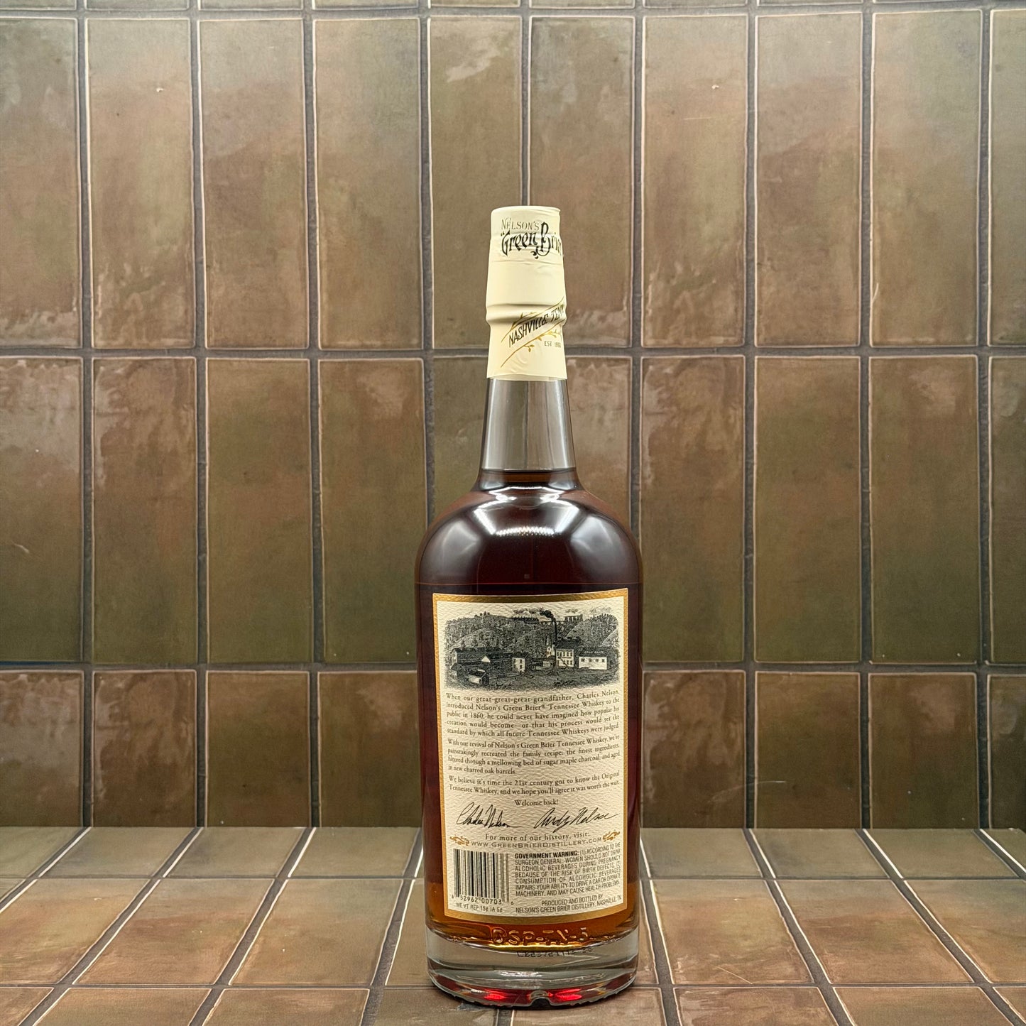 Nelson’s Green Brier Hand Made Sour Mash Tennessee Whiskey