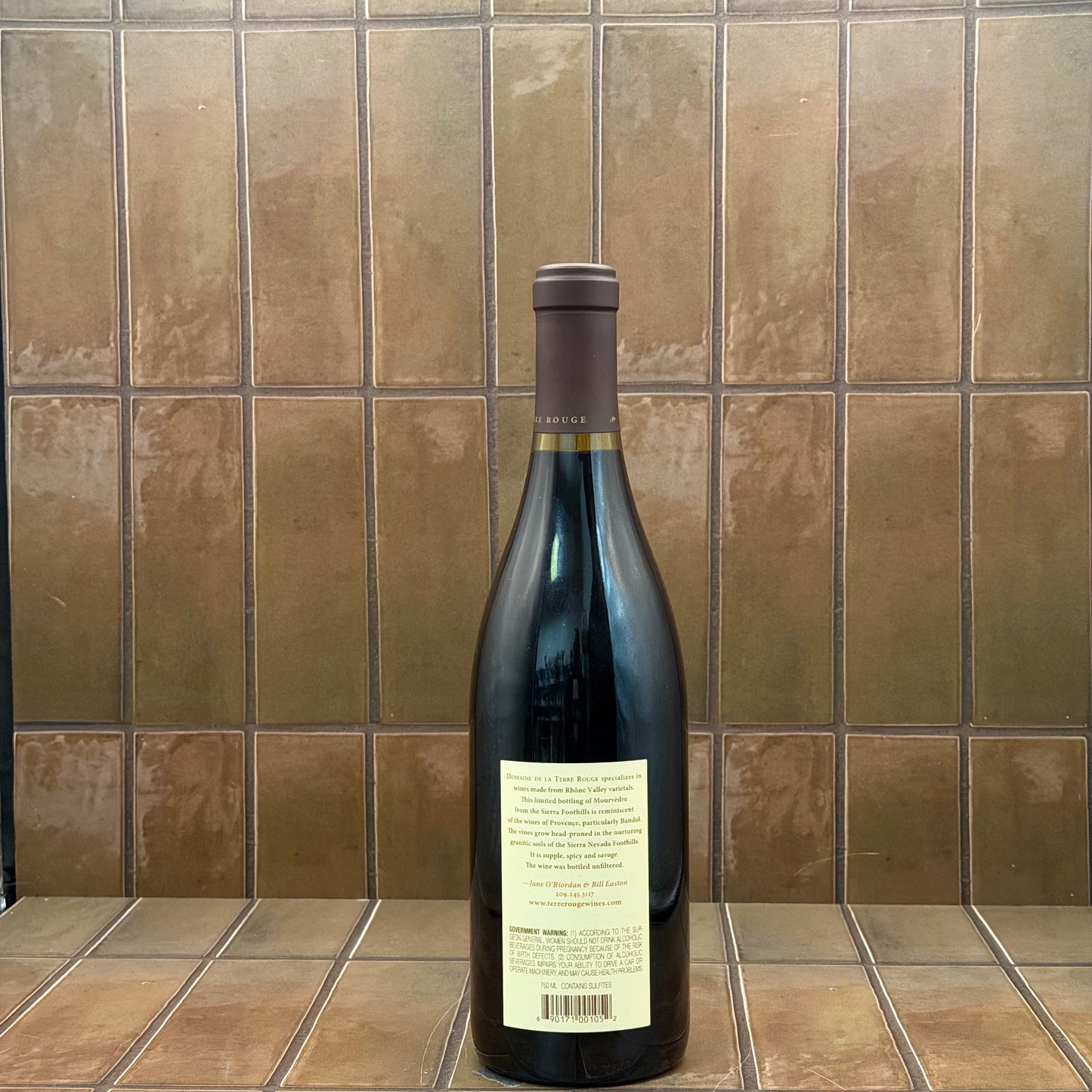 Domaine de la Terre Rouge, Sierra Foothills, California, Mourvèdre 2014