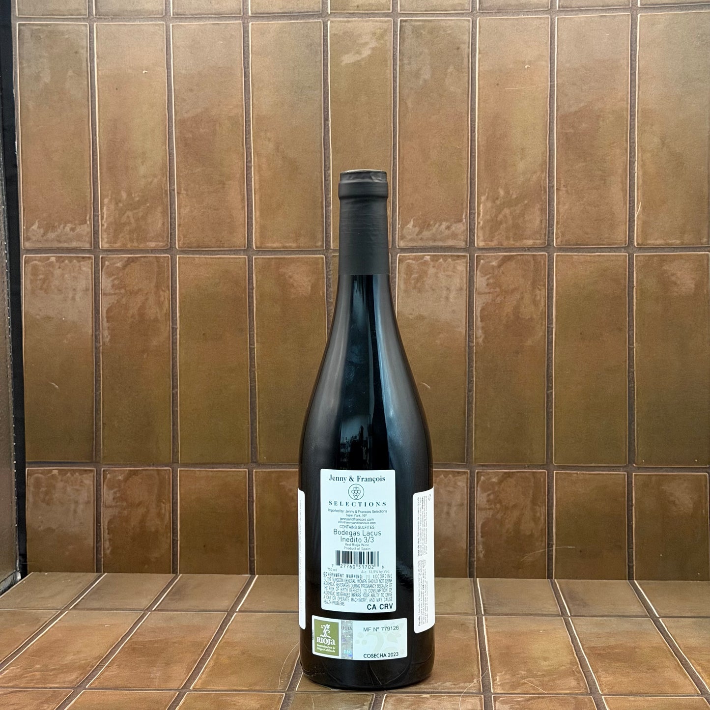 Bodegas Lacus 'Inedito 3/3,' Rioja, Spain, Tempranillo Blend 2023