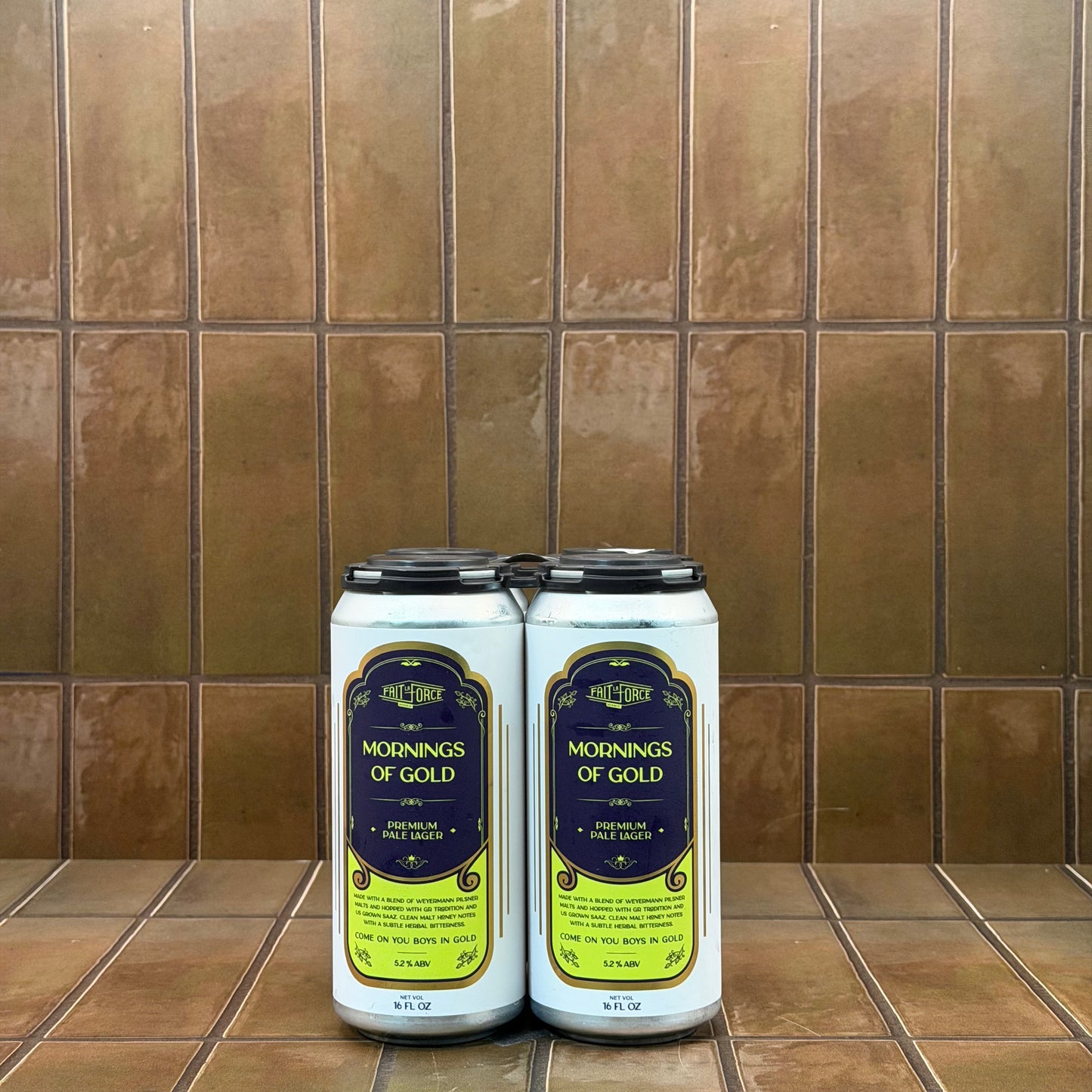 Fait la Force 'Mornings of Gold' Premium Lager, 4 pack