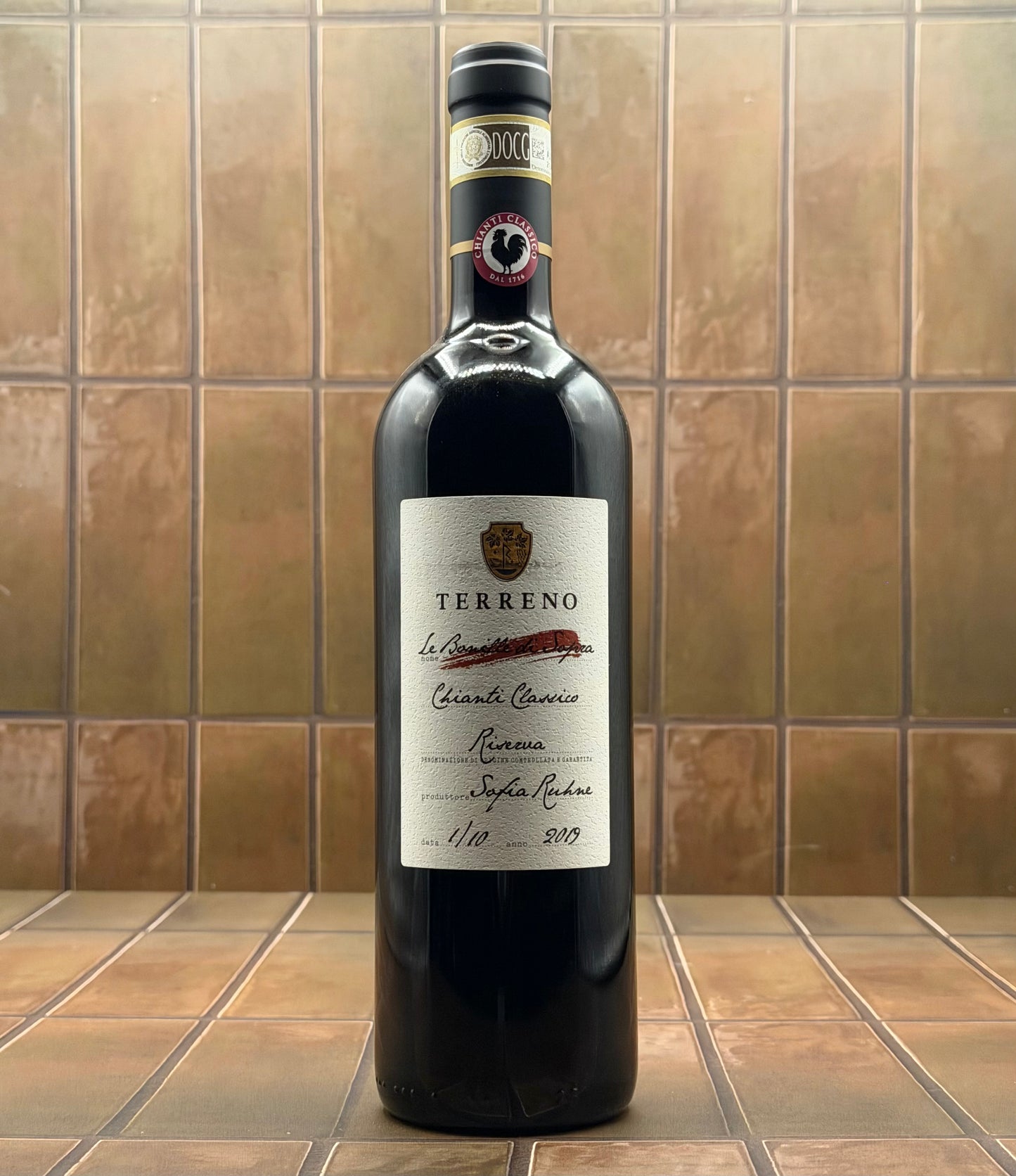 Terreno, 'Le Bonielle di Sopra- Riserva' Chianti Classico, Italy, Sangiovese 2019