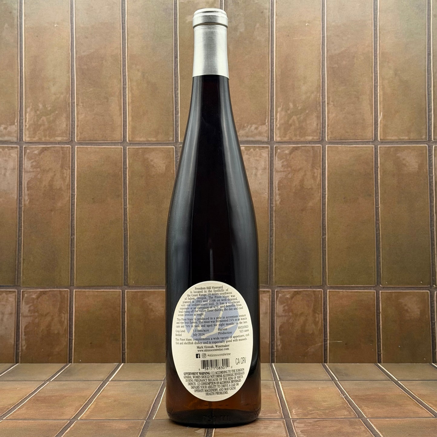 St. Innocent, 'Freedom Hill Vineyard' Willamette, Oregon, Pinot Blanc, 2023