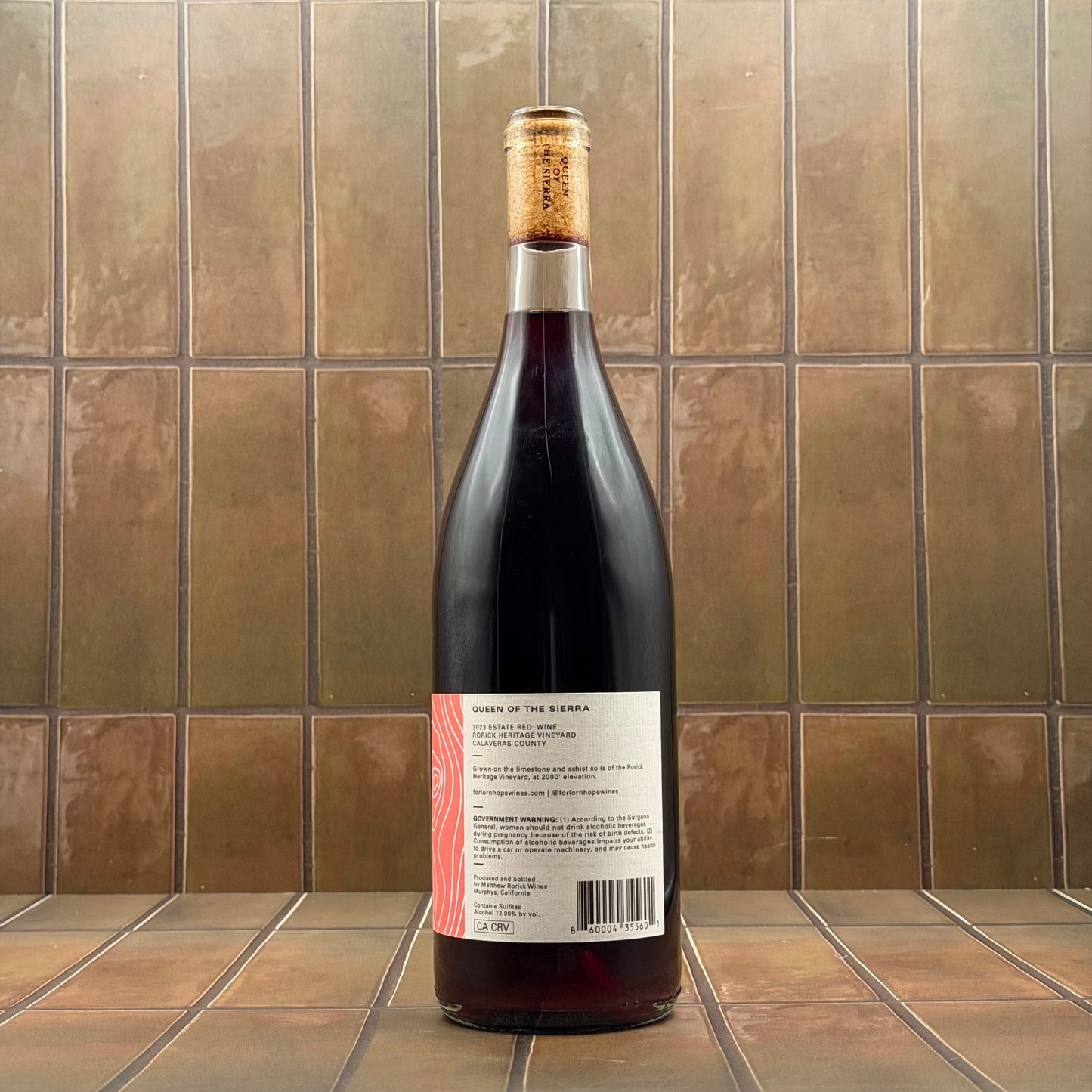 Forlorn Hope, 'Queen of the Sierra Red', Calaveras County, California, Red Blend, 2023