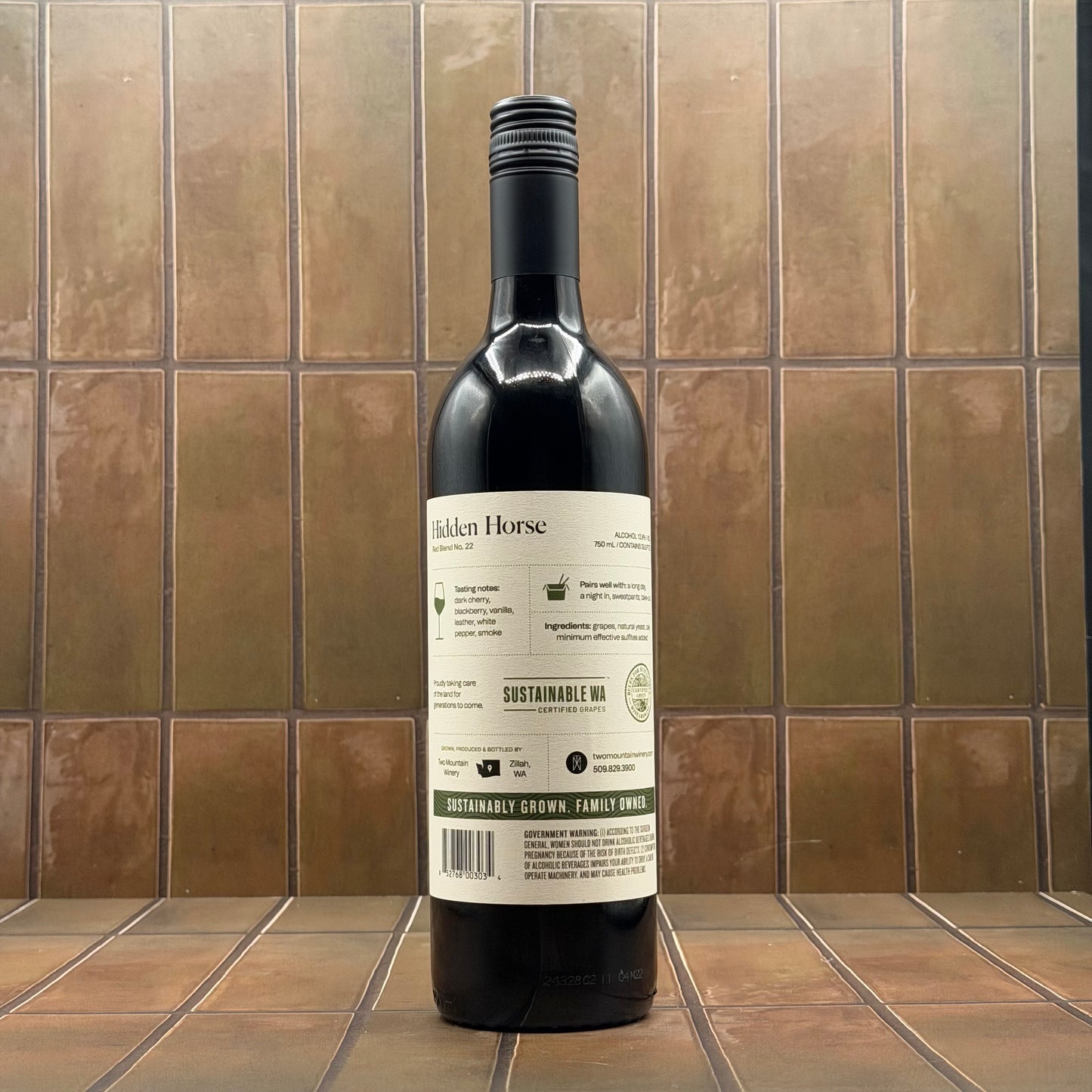 Two Mountain, 'Hidden Horse', Washington, Red Blend 2022