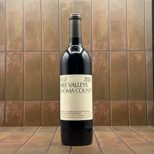 Ridge, 'Three Valleys', Sonoma, California, Zinfandel, 2023