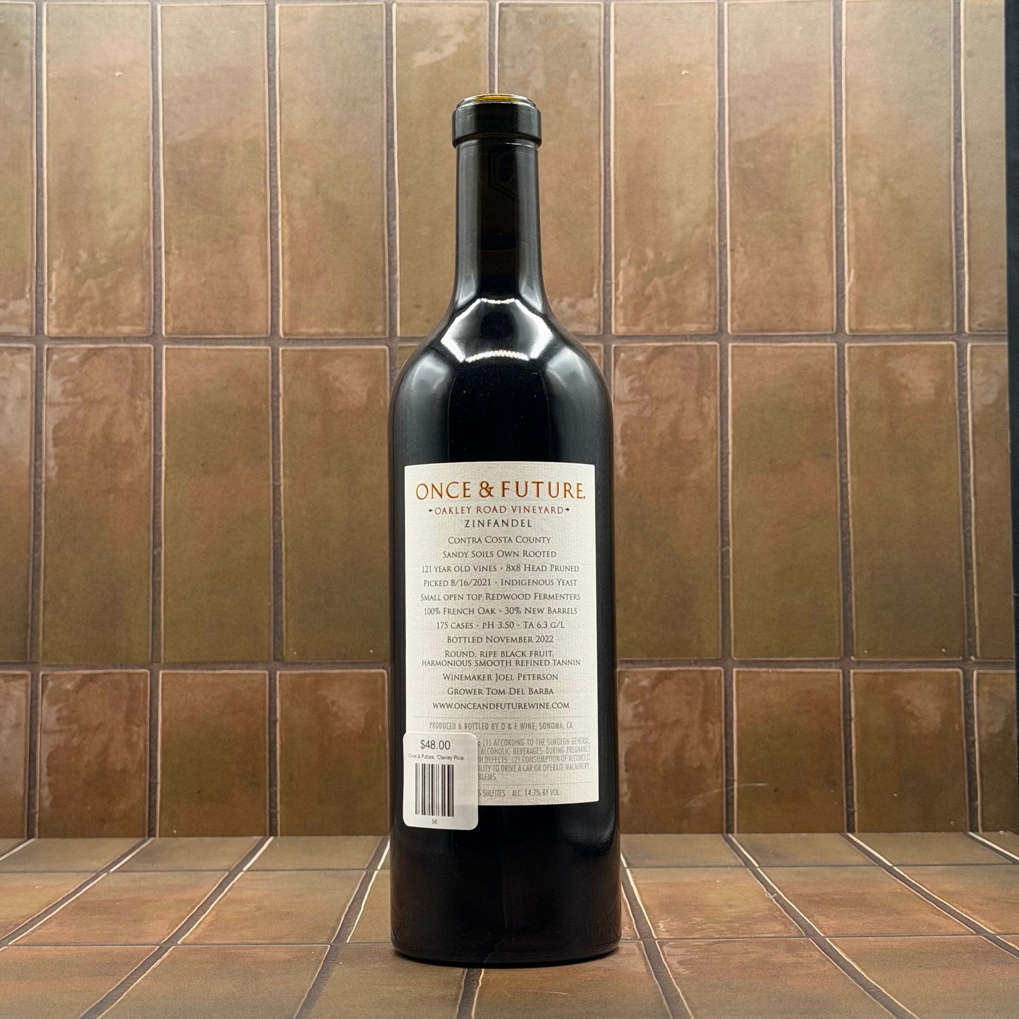 Once & Future, 'Oakley Road Vineyard' Contra Costa County, California, Zinfandel 2021