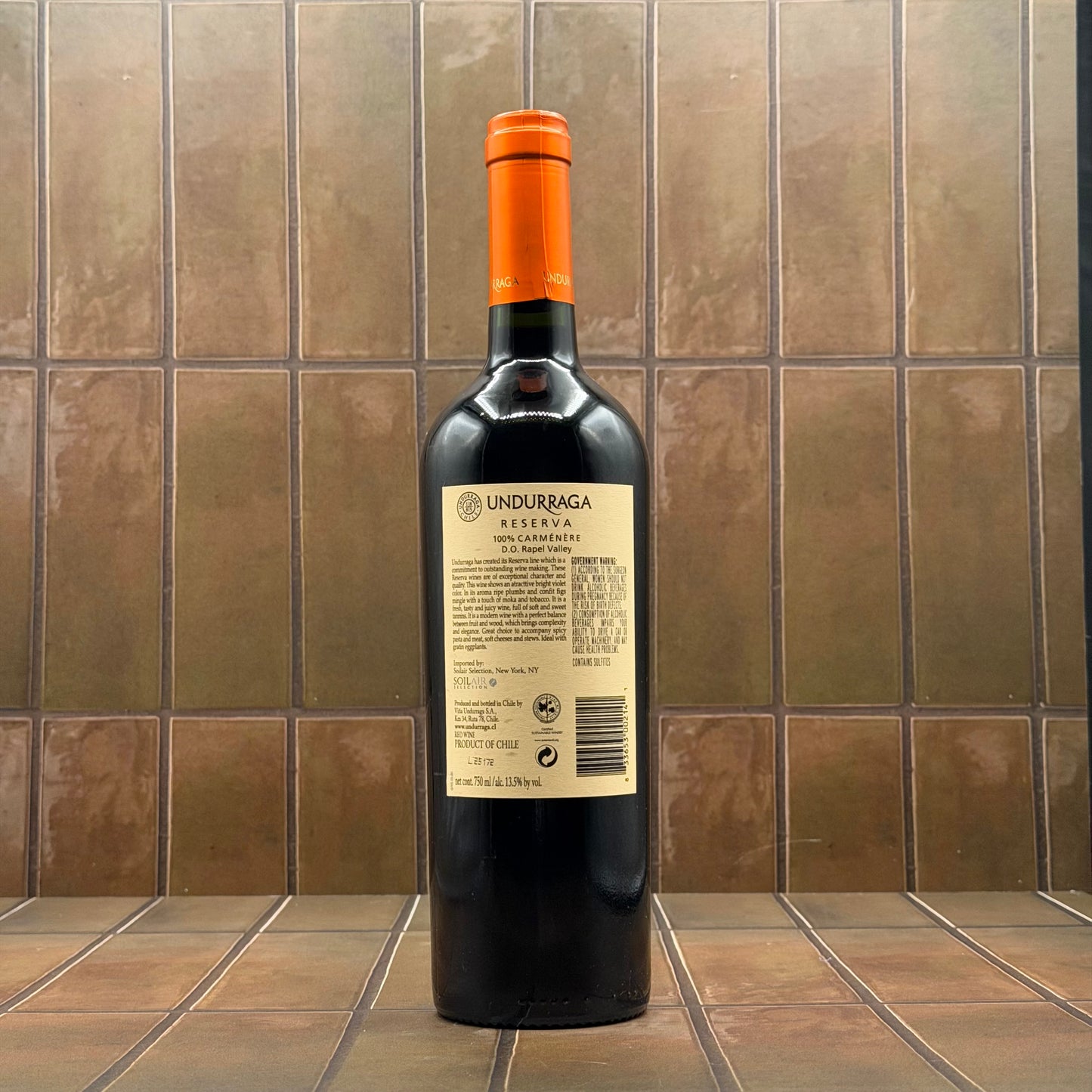 Undurraga, "Reserva," Rapel Valley, Chile, Carménère, 2024
