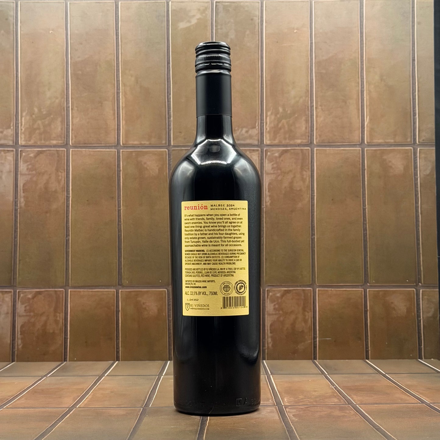 RJ Vinedos 'Reunion' Mendoza, Argentina, Malbec 2024