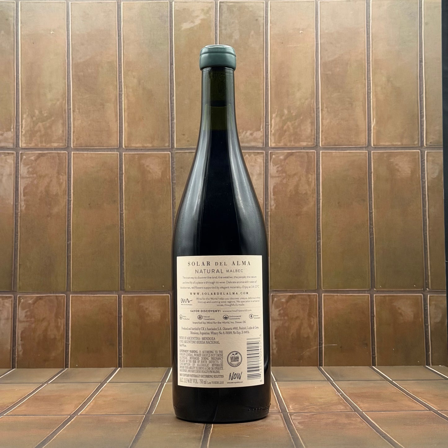 Solar del Alma 'Natural', Valle del Maipo, Argentina, Malbec 2023