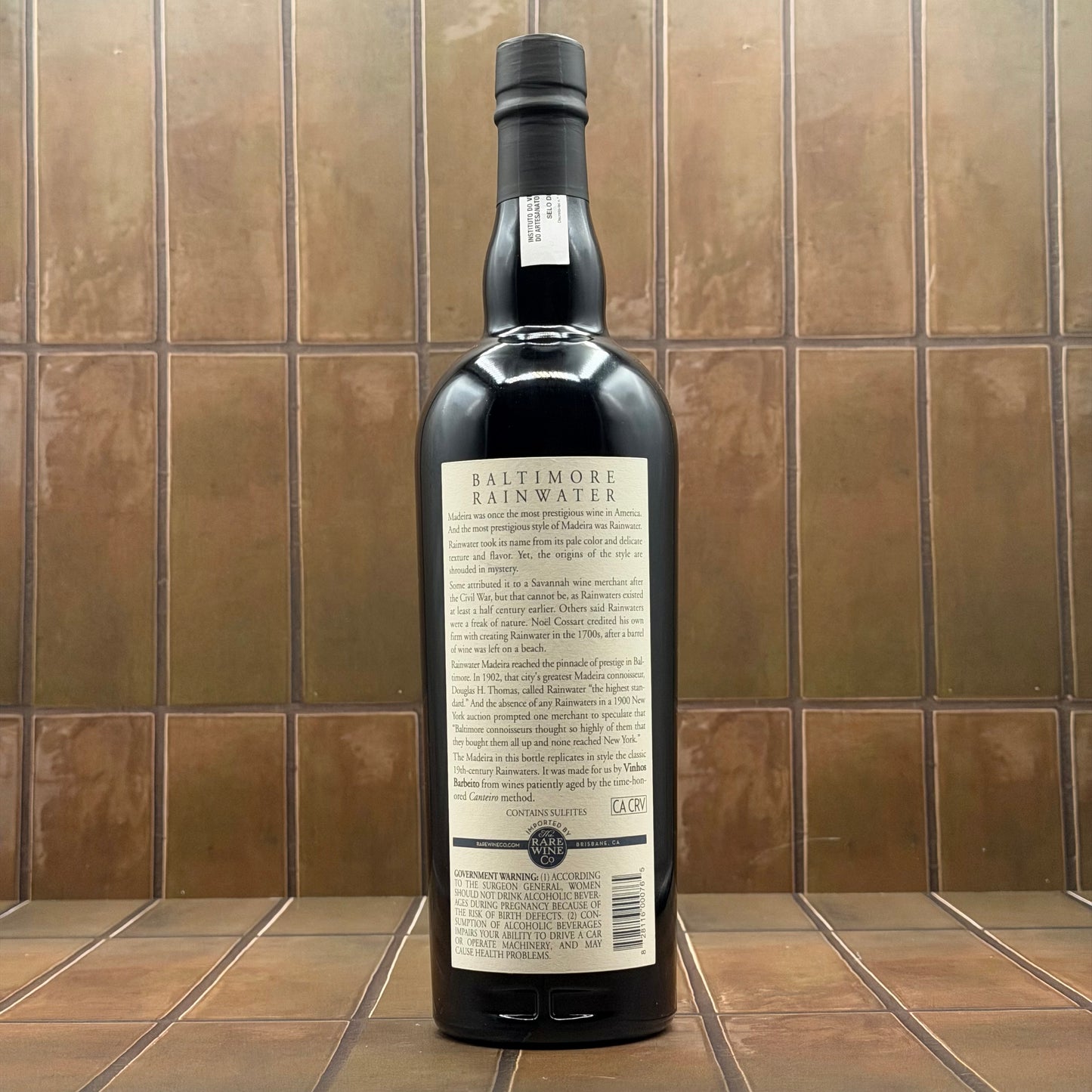 Rare Wine Co., "Baltimore Rainwater,"