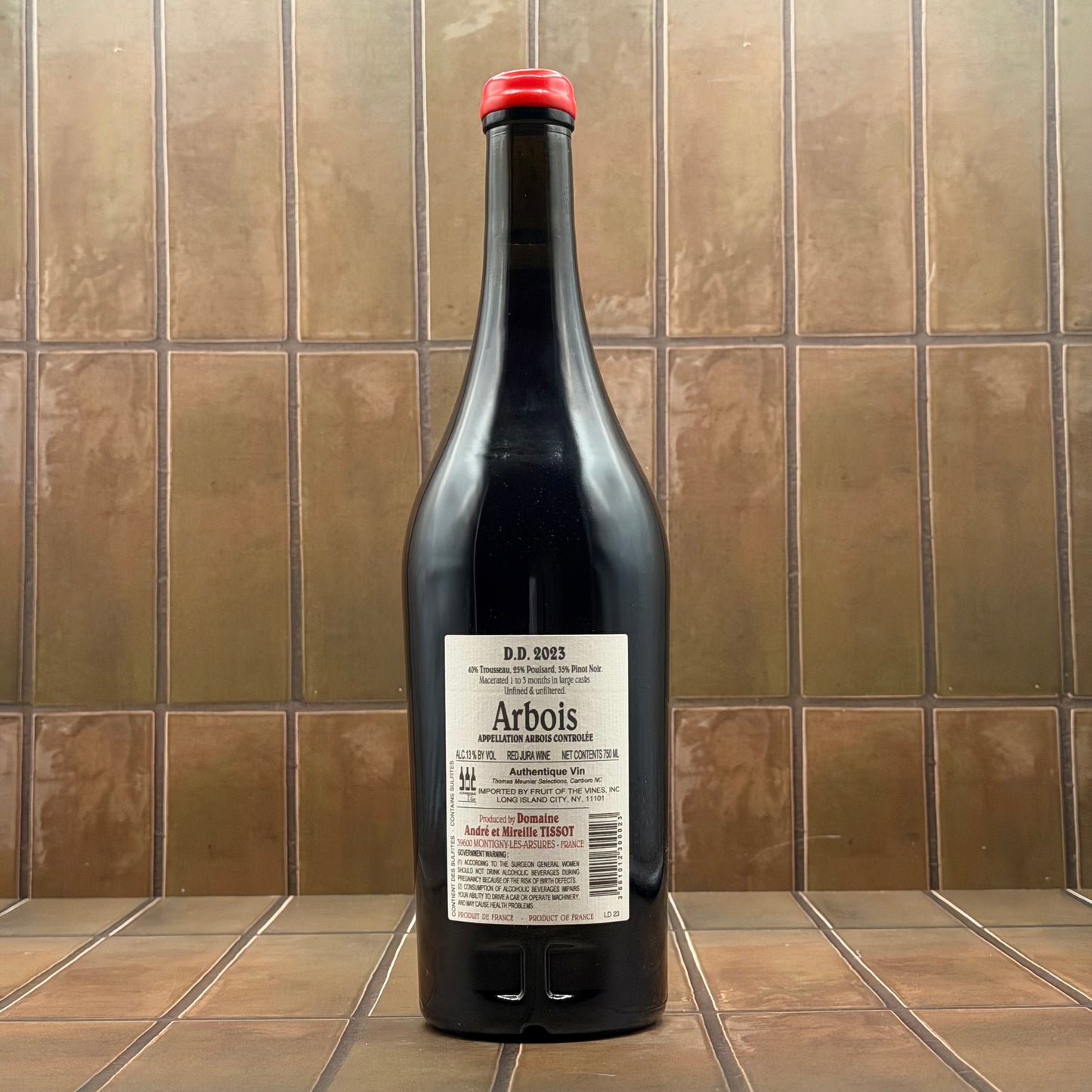 S. Tissot, 'DD', Arbois, Jura, France, Red Blend 2023