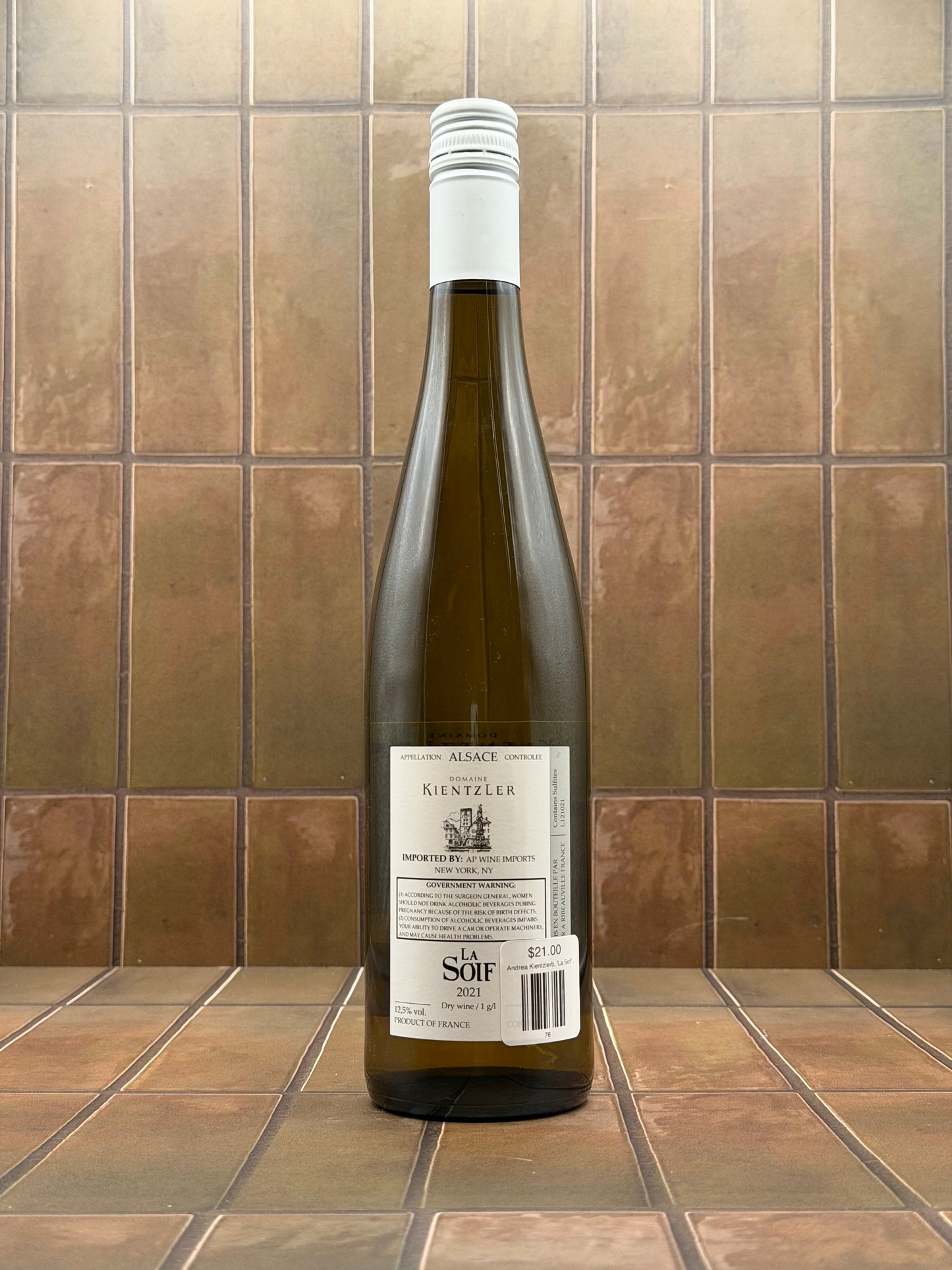 Andrea Kientzler, 'La Soif', Alsace, France, Riesling Blend 2021