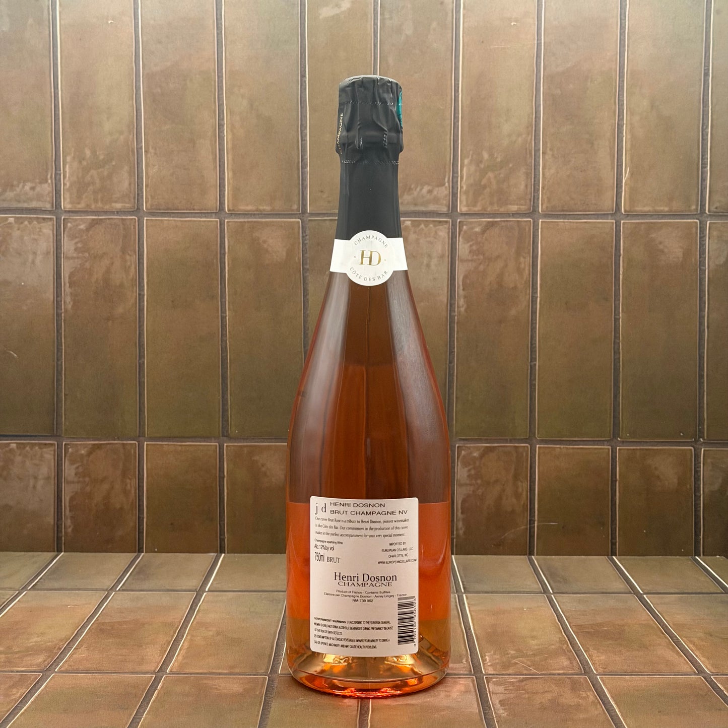 Henri Dosnon Champagne, 'Brut Rose,' Ligney, France, Pinot Noir blend, NV