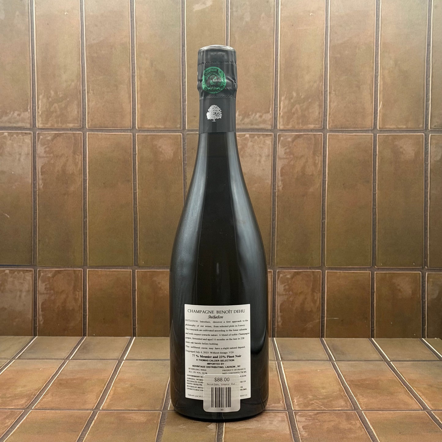 Benoit Dehu, 'Initiation', Extra Brut, Vallee de la Marne, Champagne, France, 2020