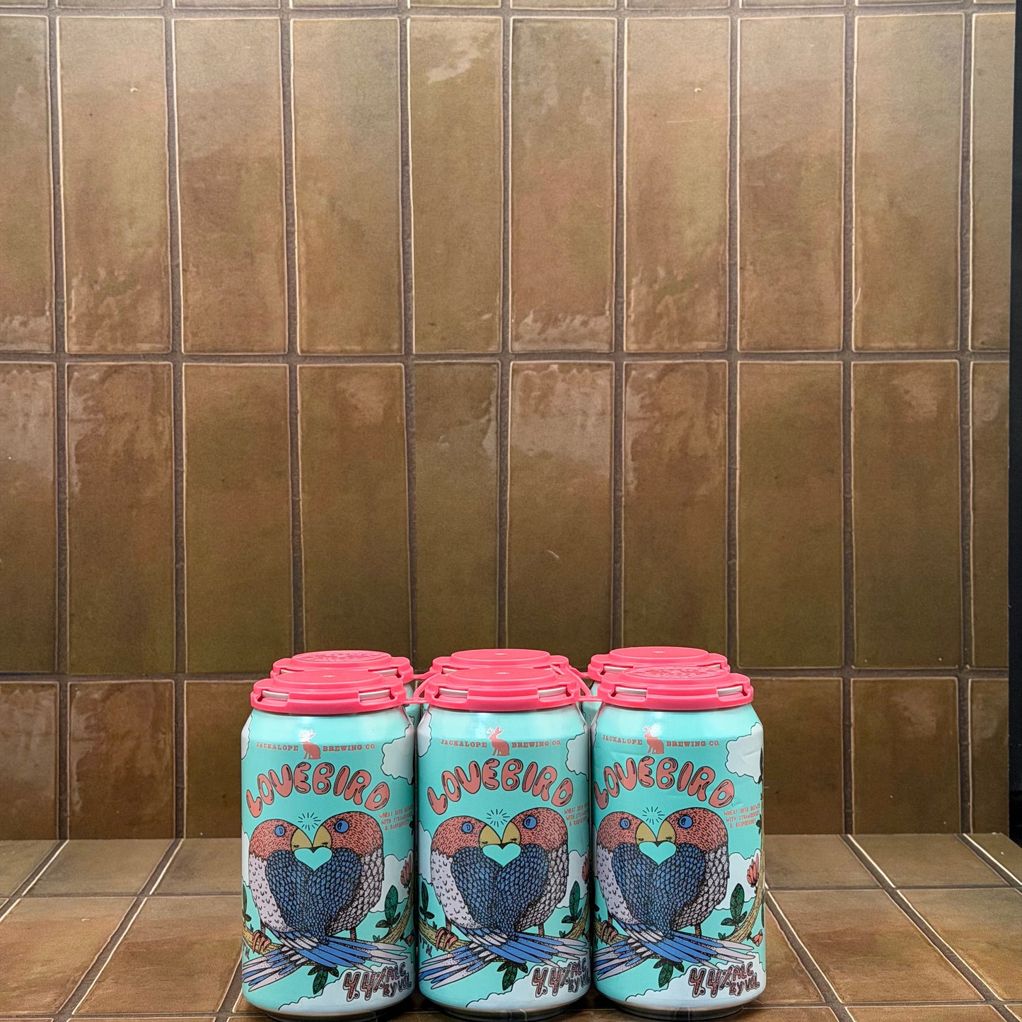Jackalope Lovebird Strawberry Raspberry Wheat, 6 pack