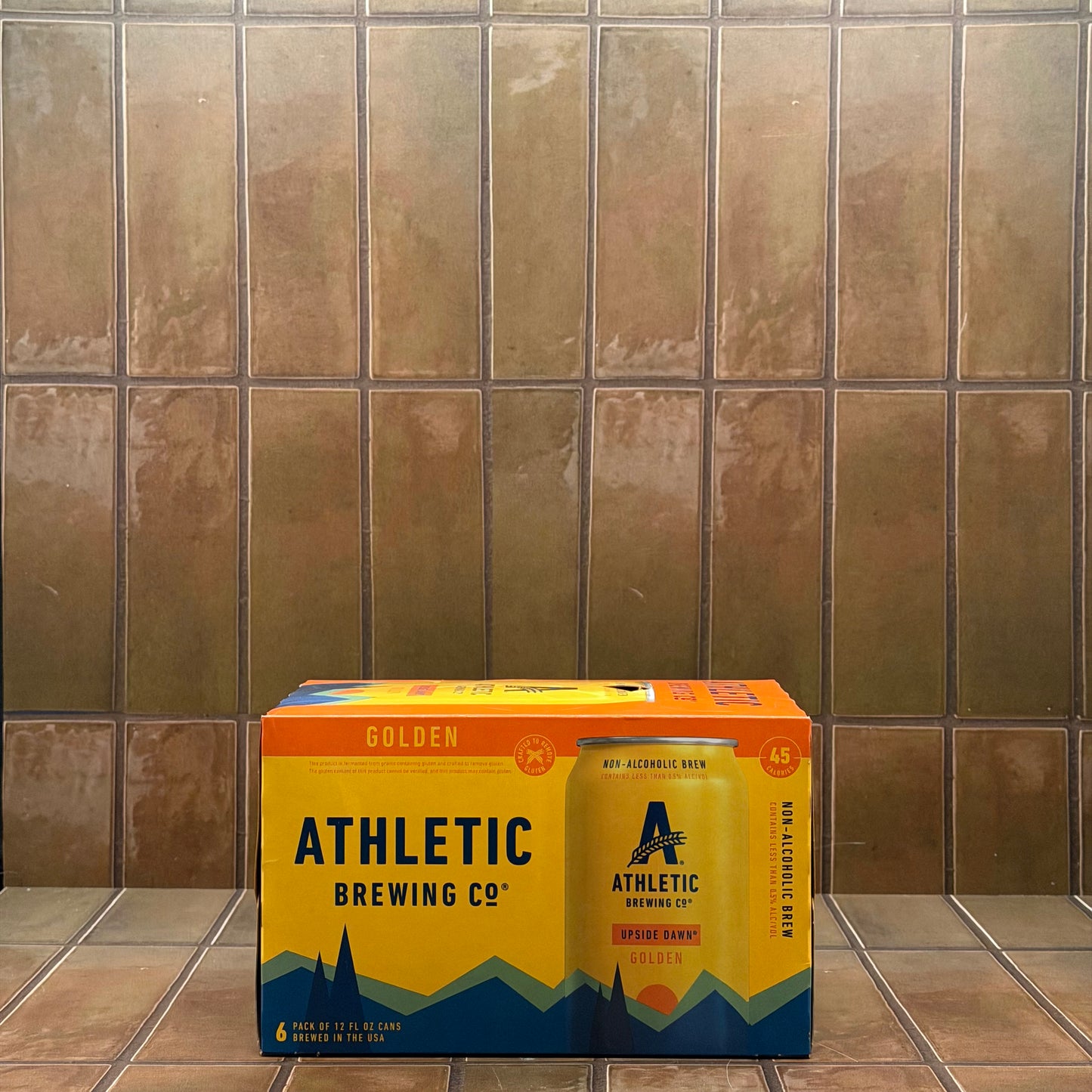 Athletic Brewing 'Upside Dawn' Non Alc Golden Ale, 6 pack
