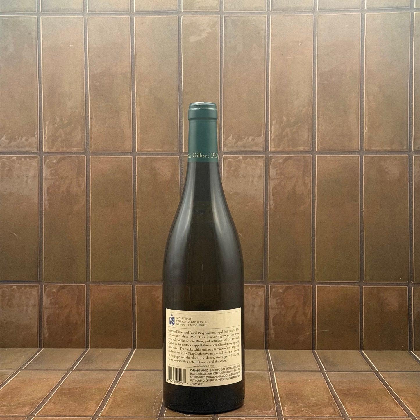 Gilbert Picq, 'Vosgros 1er Cru', Chablis, Burgundy, France, Chardonnay 2022