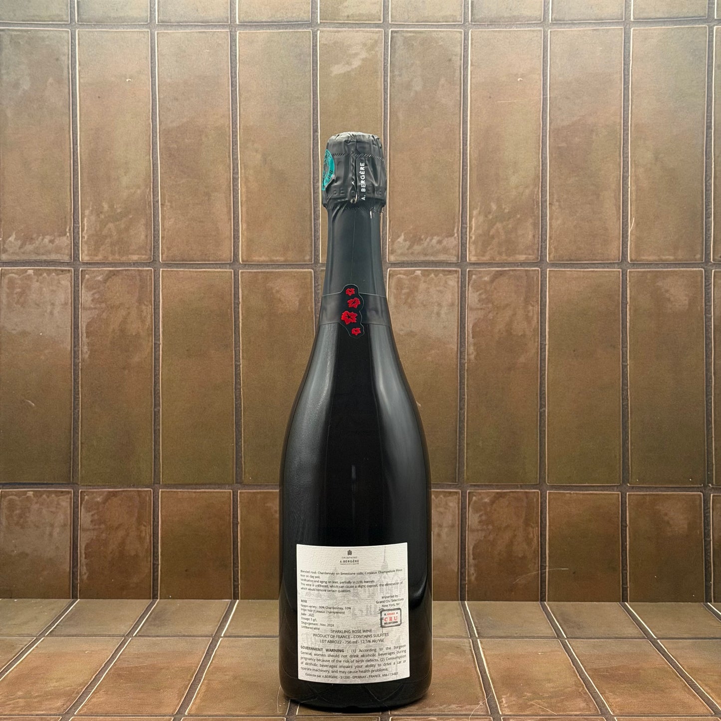 A. Bergere, 'Rose' Champagne, France, Chardonnay Blend, 2022