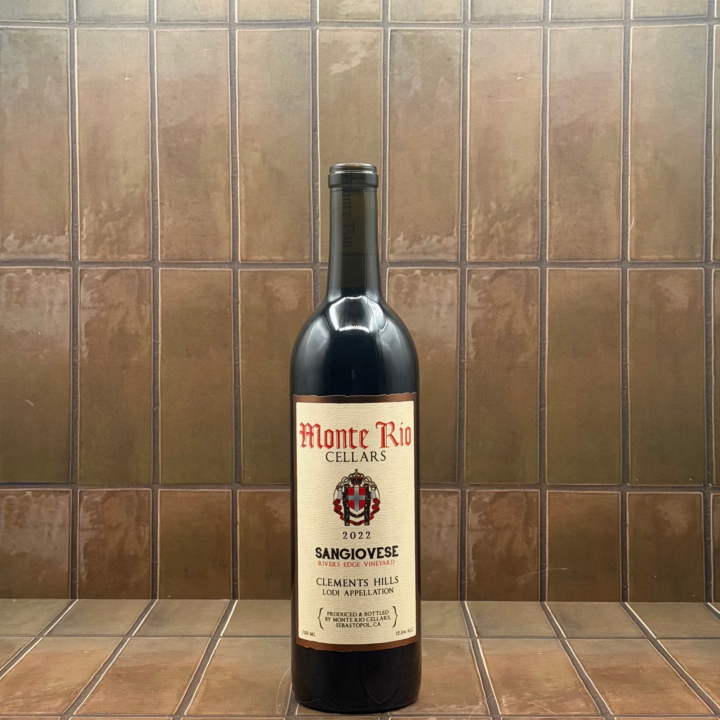 Monte Rio Cellars, 'Rivers Edge', Lodi, California, Sangiovese, 2022