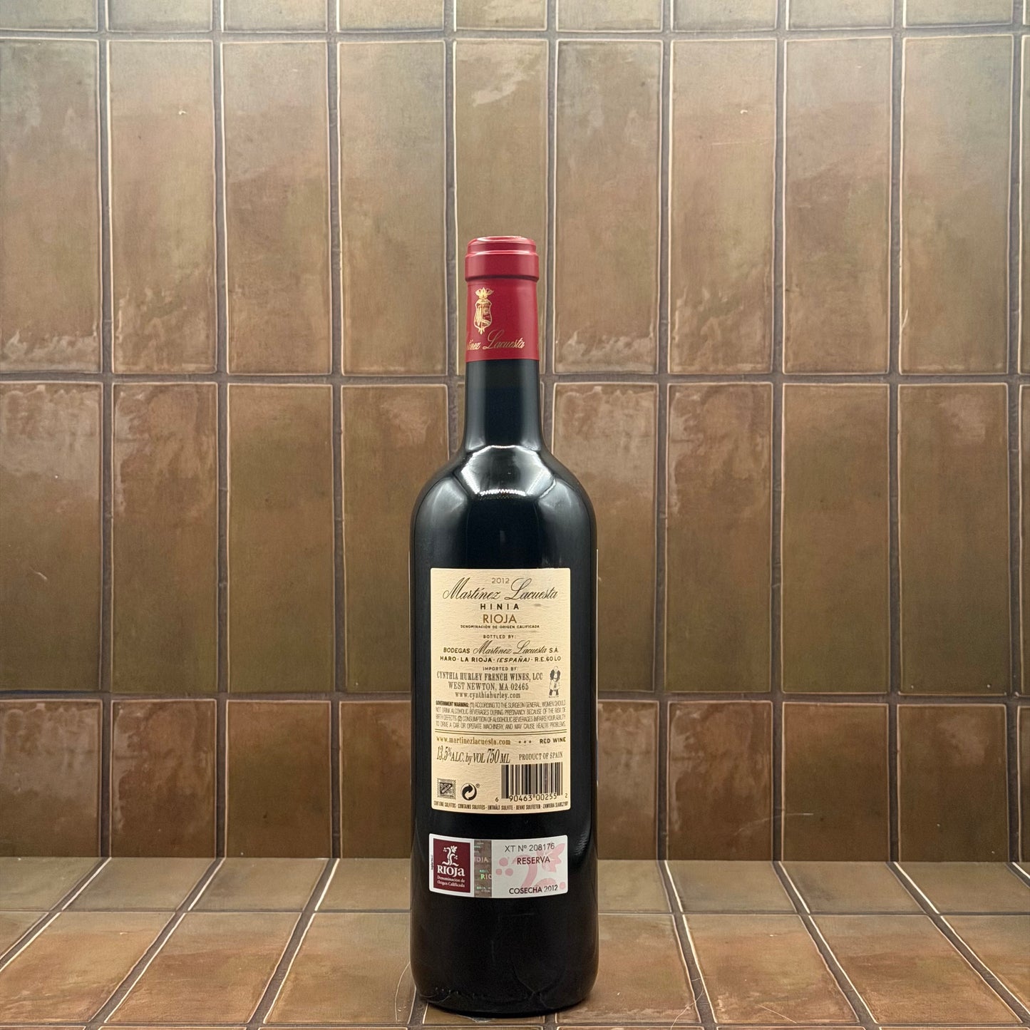 Martinez Lacuesta, 'Hinia' Rioja, Spain, Tempranillo, 2012
