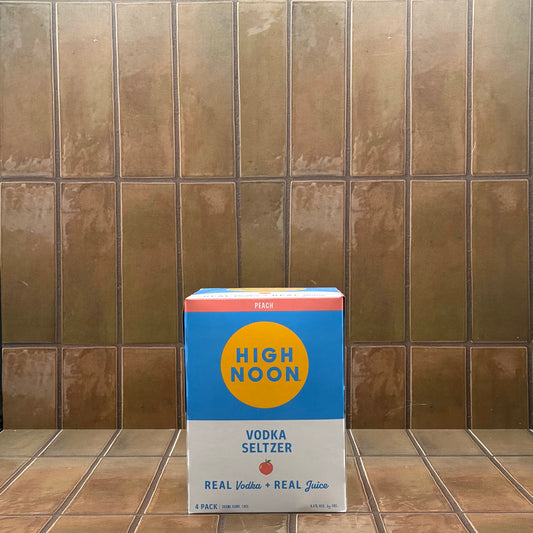 High Noon Vodka Seltzer Peach, 4 pack