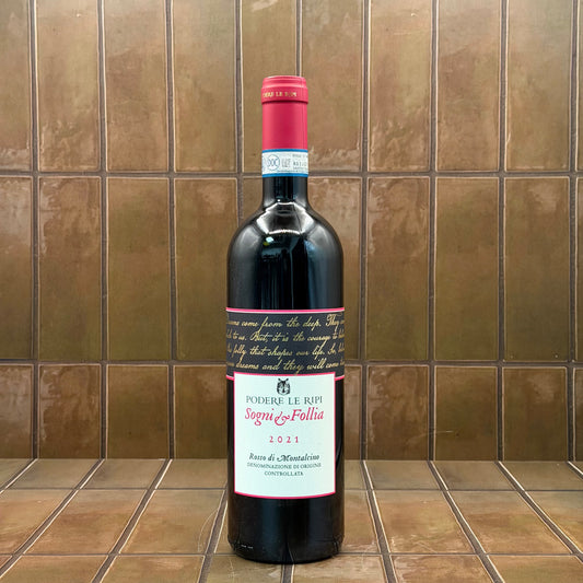 Podere Le Ripi, 'Sogni & Follia', Rosso di Montalcino, Italy, Sangiovese 2021