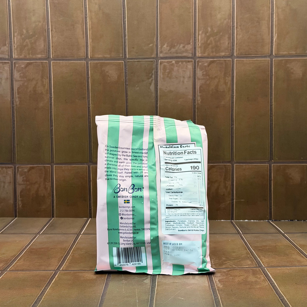 BonBon's Sour Dill and Pickle Potato Chips