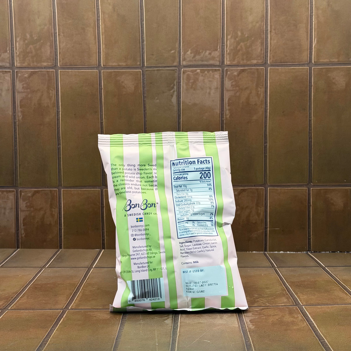 BonBon's Sour Cream and Onion Potato Chips